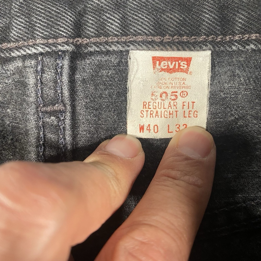 Vintage 90s Levis 505 Bermuda Cut Off Jean Shorts Mens Size 40 Faded Jorts - Picture 2 of 10